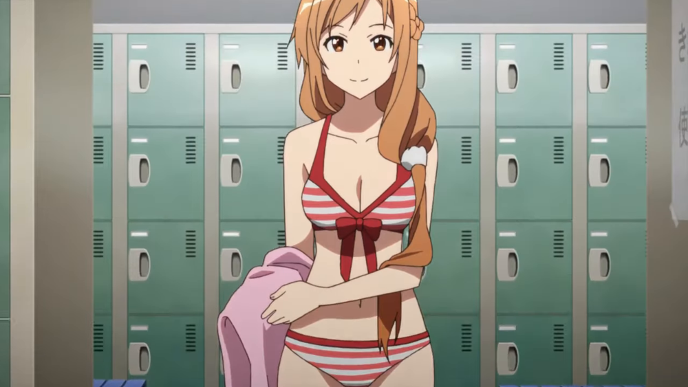 SAO Asuna get dressed swimsuit 18