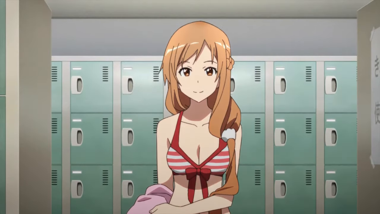 SAO Asuna get dressed swimsuit 19