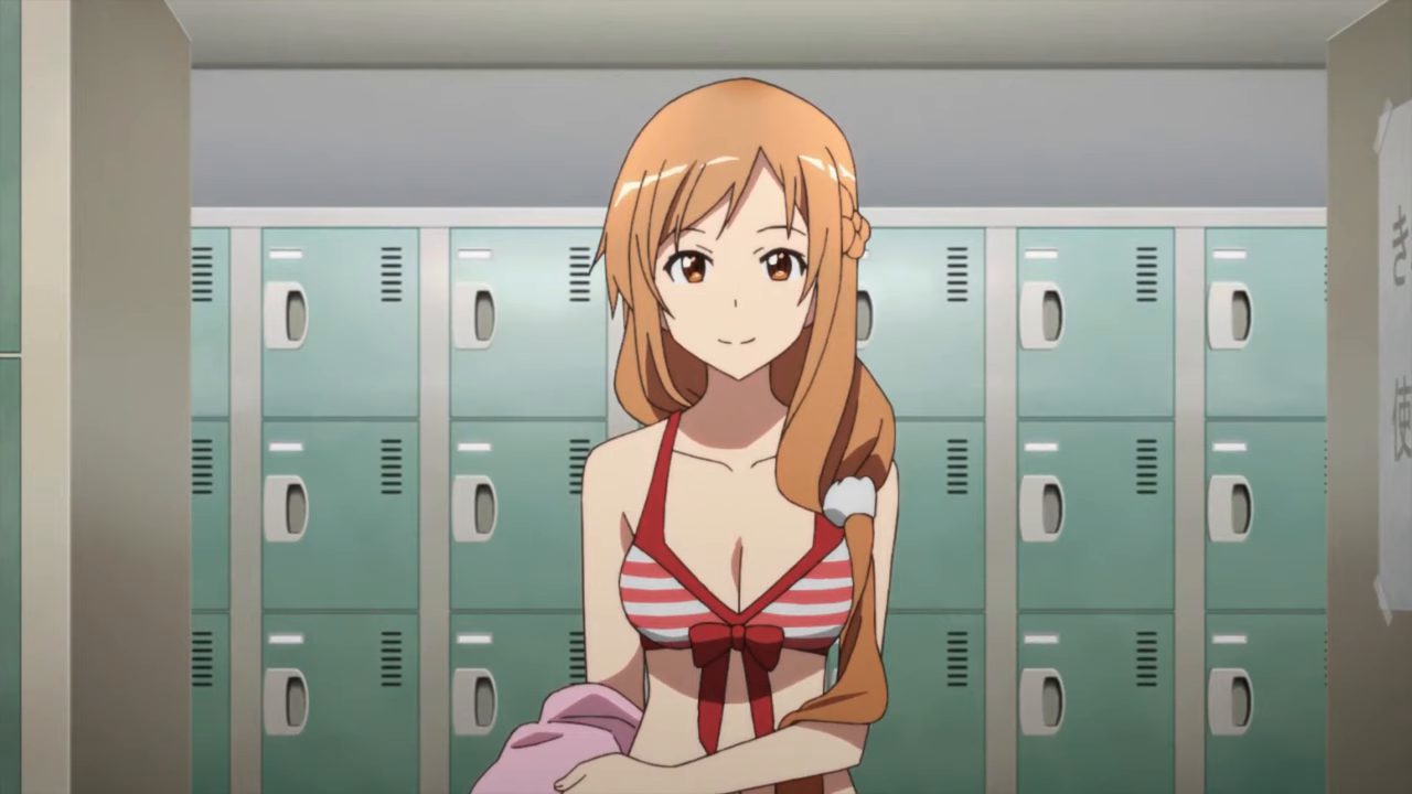 SAO Asuna get dressed swimsuit 22