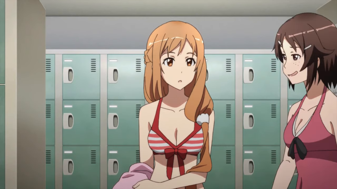 SAO Asuna get dressed swimsuit 23