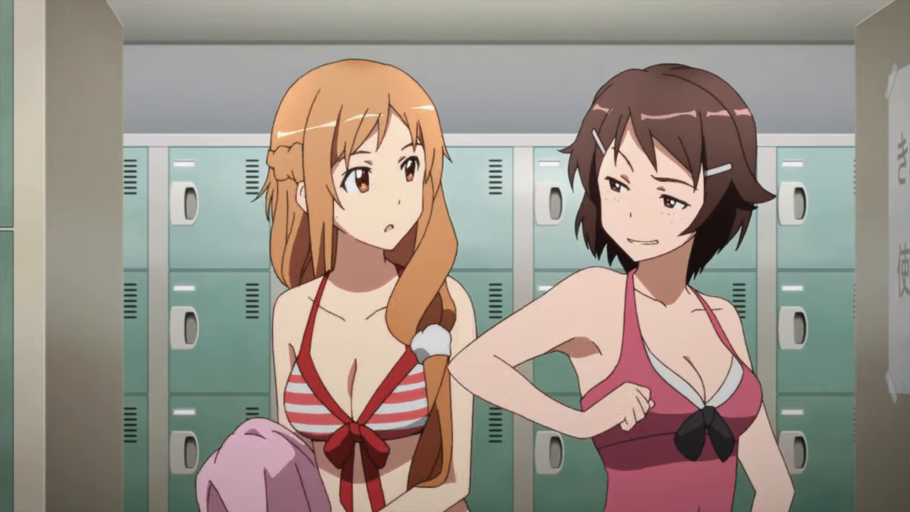SAO Asuna get dressed swimsuit 24