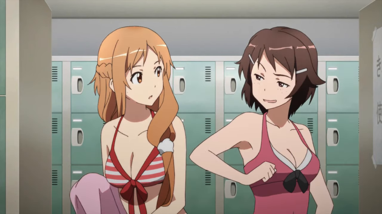 SAO Asuna get dressed swimsuit 27