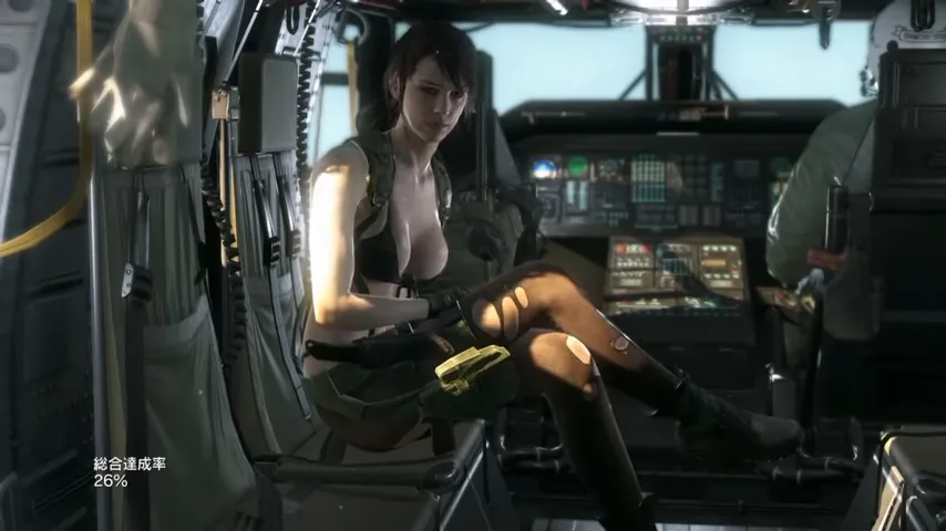 MGS,クワイエット、ヘリの中のエロい姿勢 19